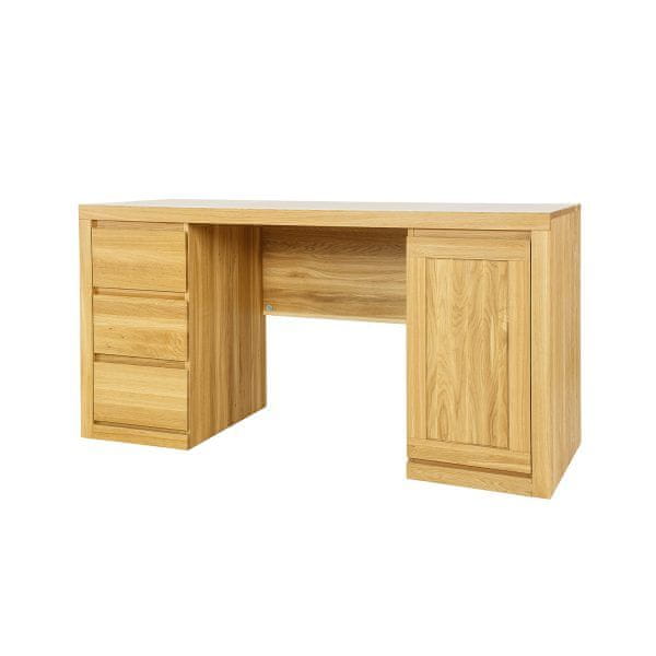 eoshop Písací stôl BR302,160x80x60, dub (Farba dreva: Brendy)